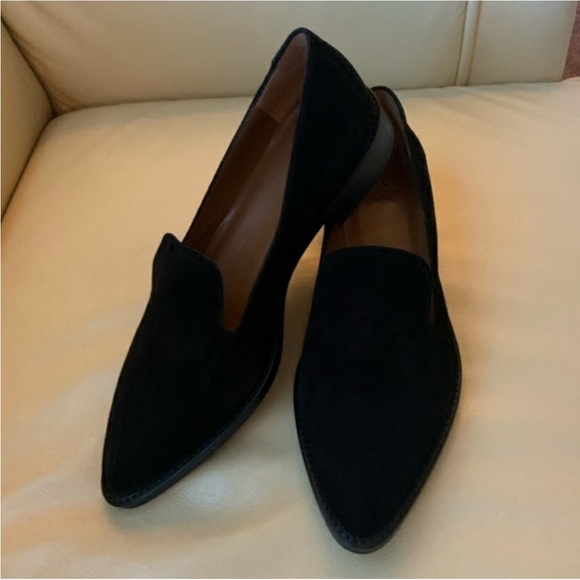 Aquatalia Shoes - Aquatalia - Black Suede Pointed Toe Loafers Sz 8.5